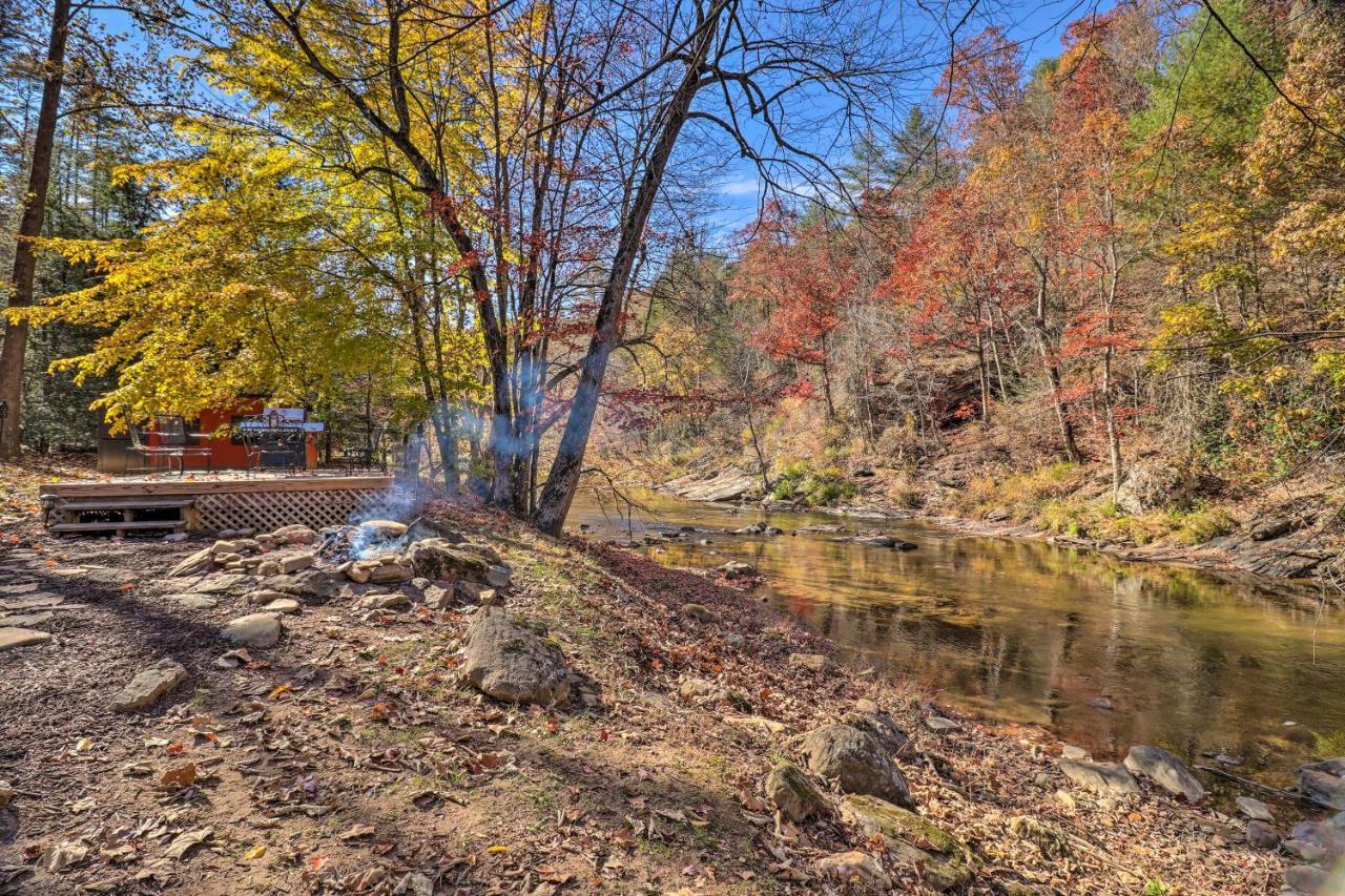 웨버빌 Creekside Retreat With Deck, 18 Miles To Wolf Ridge 빌라 외부 사진